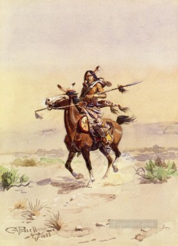 noble des plaines 1899 Charles Marion Russell Indiens d’Amérique Peinture à l'huile